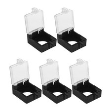 5Pcs Waterproof Dustproof Push Button Safety Guard Caps Plastic Round Cover Set