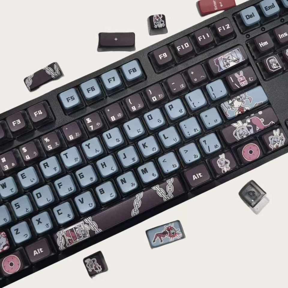 !!CUTE Rabbit Hole Hatsune Miku Anime 119pcs Keycaps Set For Mechanical Keyborad - Image 4 of 4