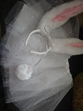 White Bunny Skirt, Ears & Tail
