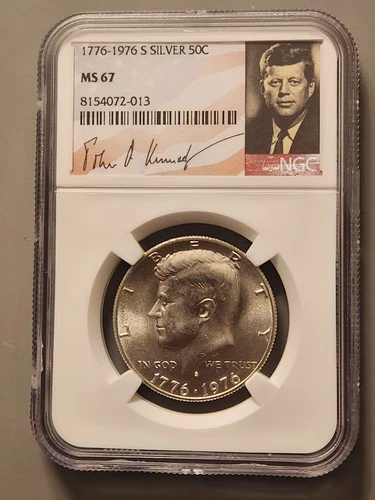 1976-S Kennedy Half-NGC ms 67-Bicentennial-BLAST WHITE