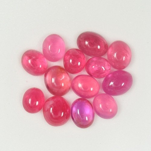 7.30 ct EXETREME * BEST ORANGE PINK NATURAL SPINEL CABOCHON 13pcs See Vdo 1st - Picture 3 of 3