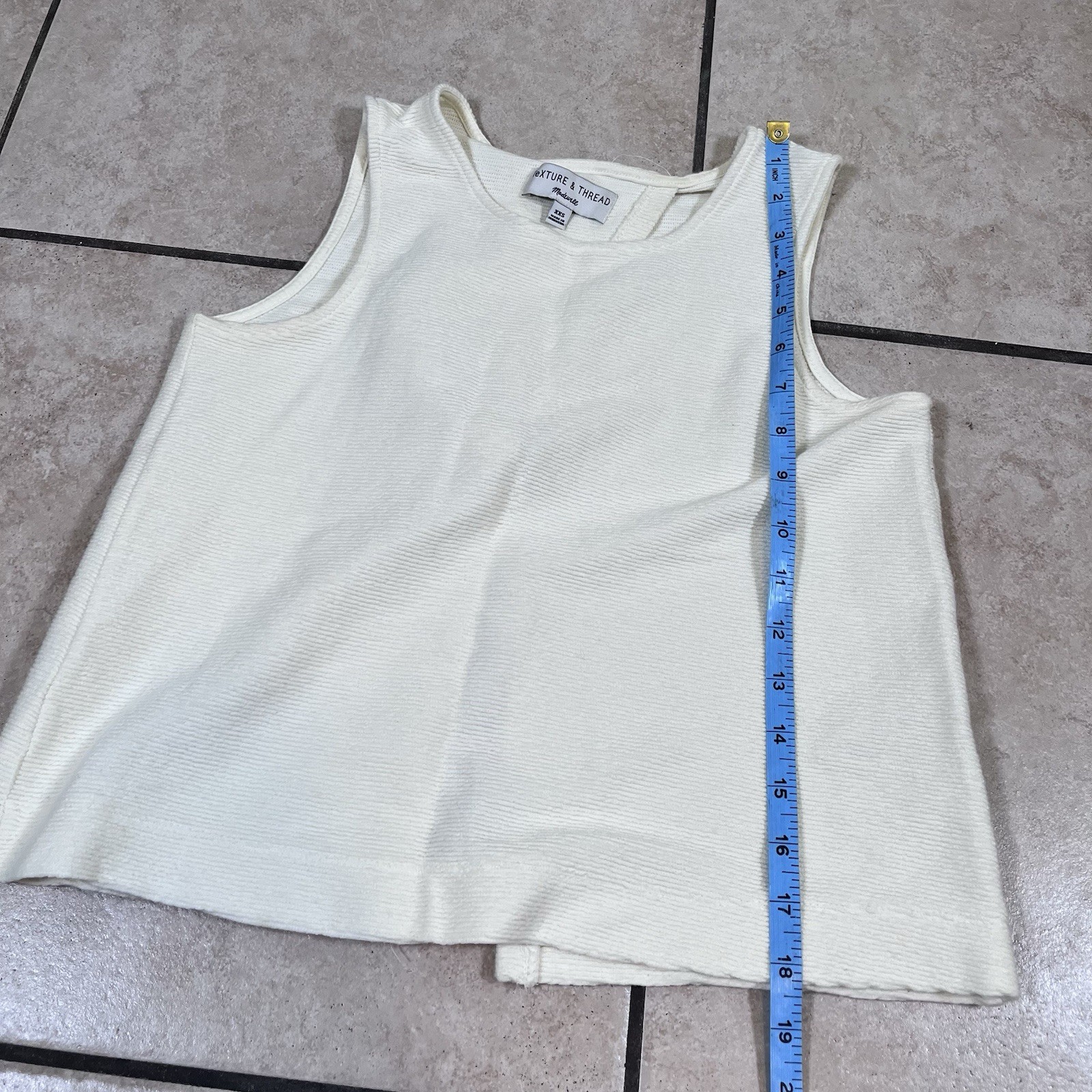 Madewell Texture & Thread Split-Back Shell Top Cr… - image 7