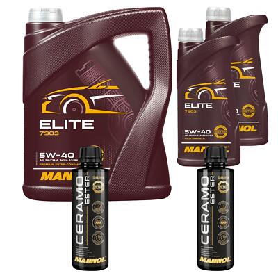 7L MANNOL Motoröl ELITE 5W-40 Inkl. 2x Additive Ceramo Ester 9829