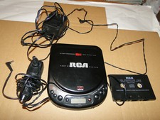 RCA Portable Car Disc Player RP-7925A w/Car Charger, Adaptors w/Protective Case