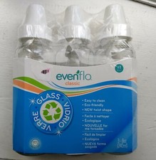 3 Pk Evenflo 8 oz Twist Classic Real Glass Baby Bottles BPA Free 937500