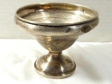 VTG MHF Sterling Silver weighted footed pedestal dish open sugar bowl 102g