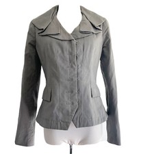 Millard Fillmore Anthropologie Womens Medium Steampunk Jacket Gray Goth Chic M