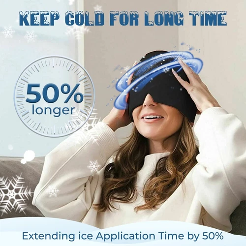 Hot & Cold Therapy Migräne Kopfschmerzlinderung Kappe - Bild 11 von 12