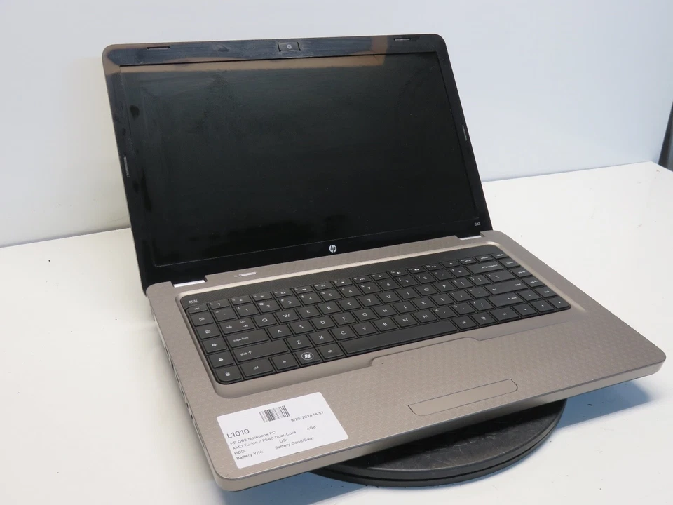 Двухъядерный процессор HP G62-435dx AMD Turion II P540 2,4 ГГц 4 ГБ без жесткого диска без батареи - Изображение 4 из 4