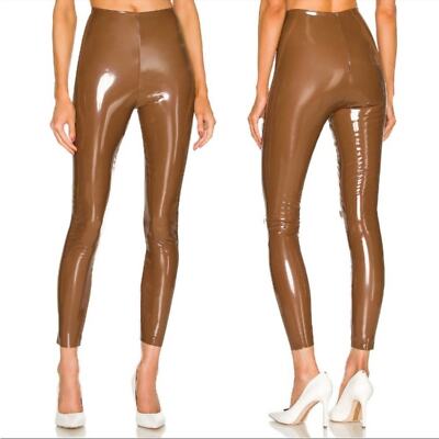 NWOT COMMANDO Faux Patent Leather Leggings, Size M Cinnamon Brown