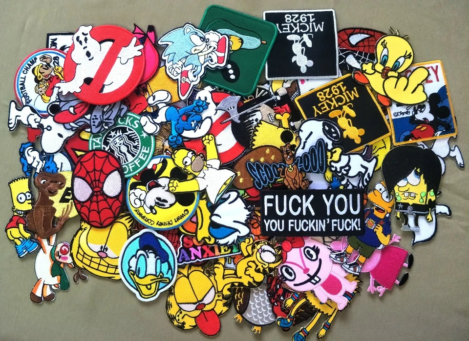 Wholesale/Lot Set 50 Pcs/Patch/Catoon/Animal/Hero/Sew Iron On Patch Random - Image 4 of 4