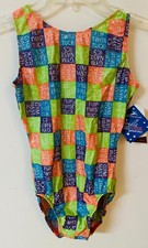 NEW with tags Shimmery foil Flip Twist Tuck Gymnastics leotard AS