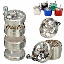 UK 4 Part 40mm Grinder With Handle Magnetic Metal Diamond Teeth