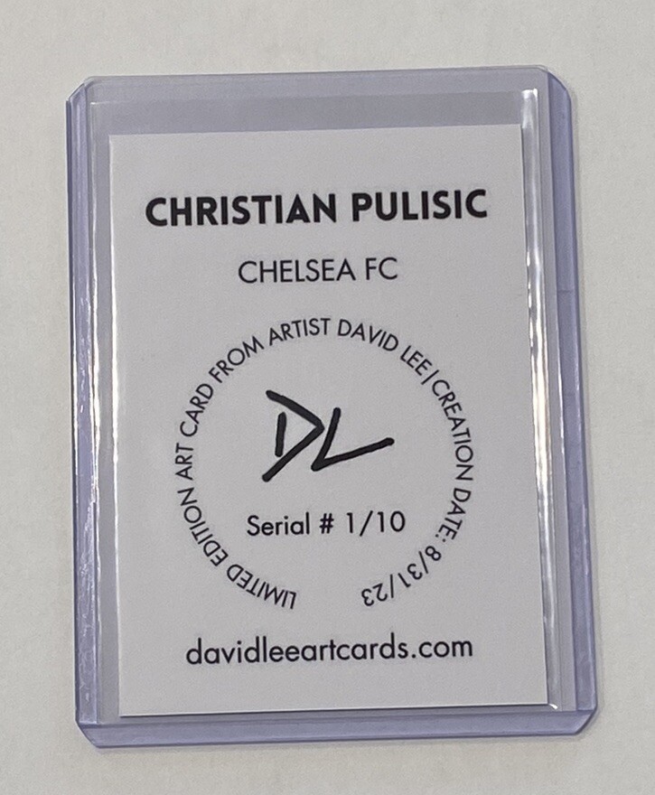 Christian Pulisic Limited Edition Artist Signed Chelsea FC Trading