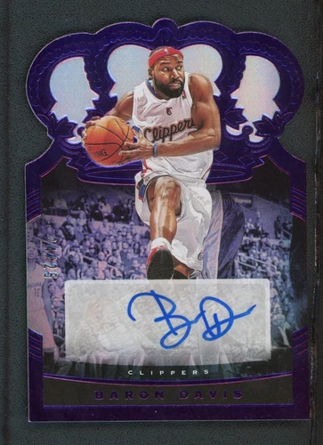 2020-21 BARON DAVIS 24/25 AUTO PANINI CROWN ROYALE DIE-CUT AUTOGRAPHS