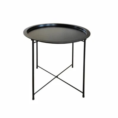 Beistelltisch *Kimmi* Tablett-Tisch Terrasse Balkontisch Coffee table schwarz - Bild 1 von 2