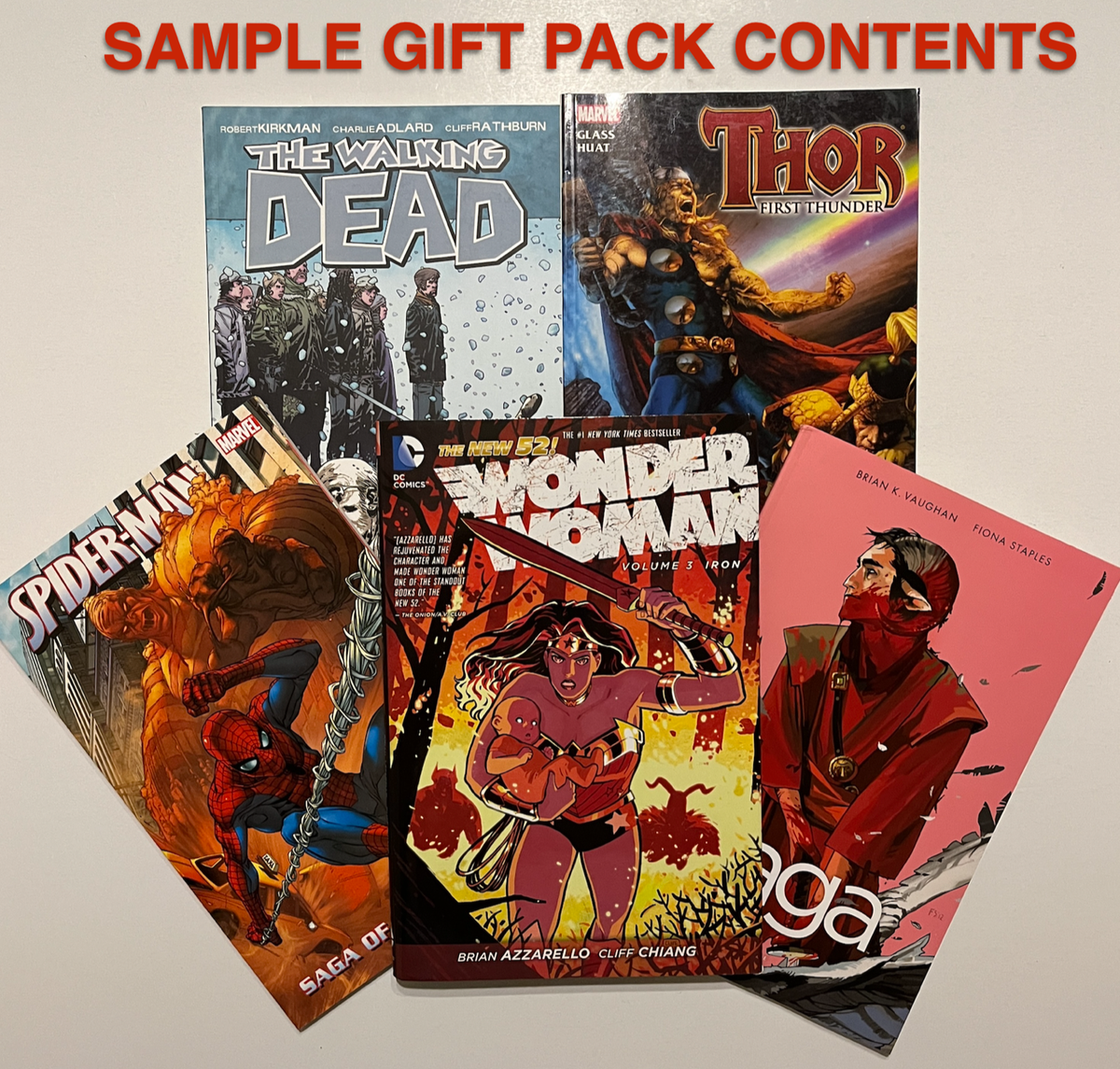 Graphic Novel Comic Book Gift Pack Grab Bag 5 TPBs/HCs Assorted