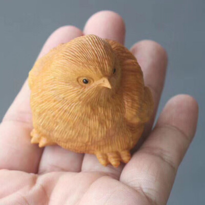 Hand-carved chicks / Hen Wood Carving Sculpture Decoration art Collectibles Gift