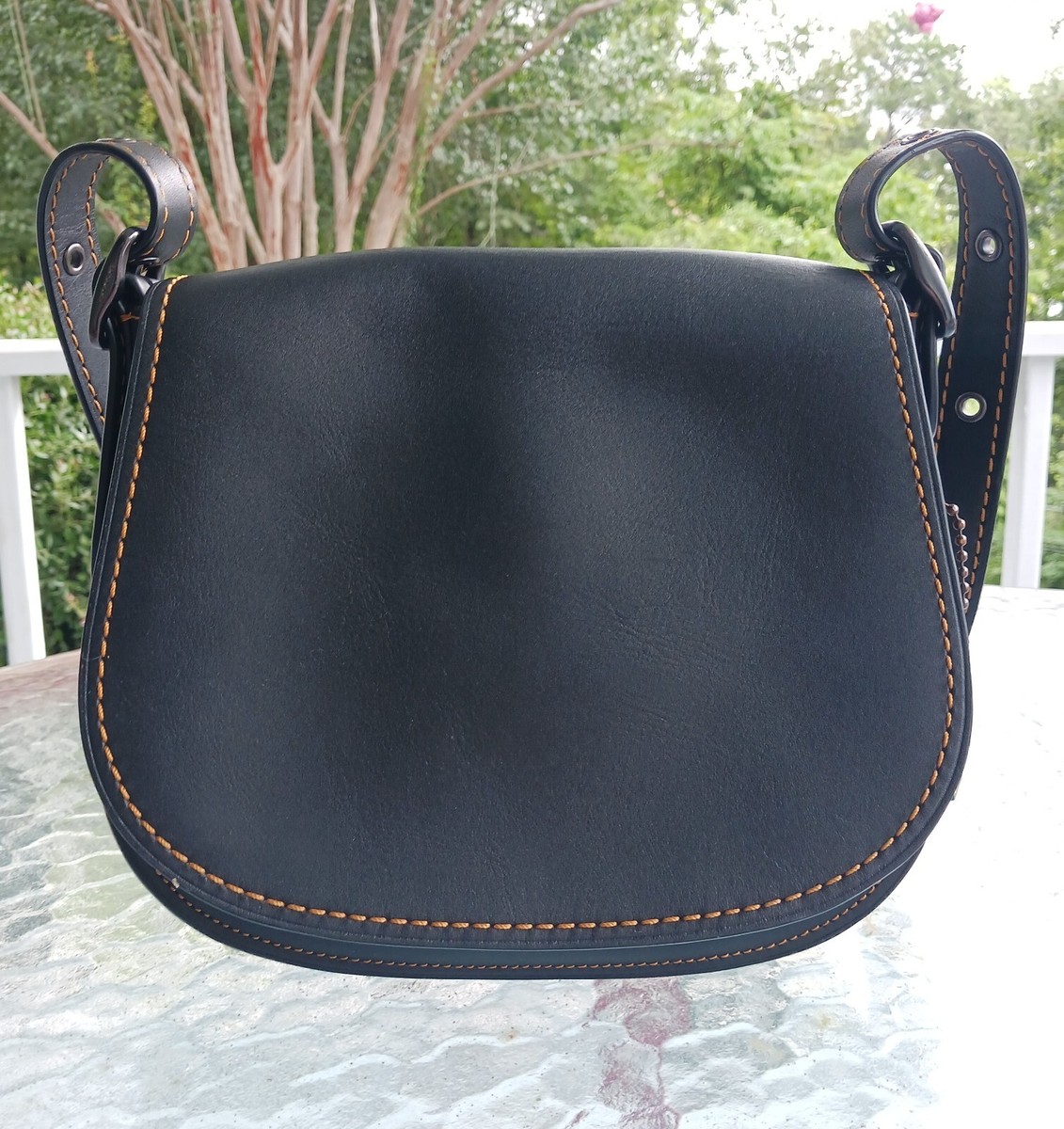 Coach 1941 Saddle Black Crossbody Glovetanned Leather 20115 w