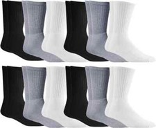 60 Pairs Men Women Bulk Sports Crew Socks Assorted Colors Wholesale Lot