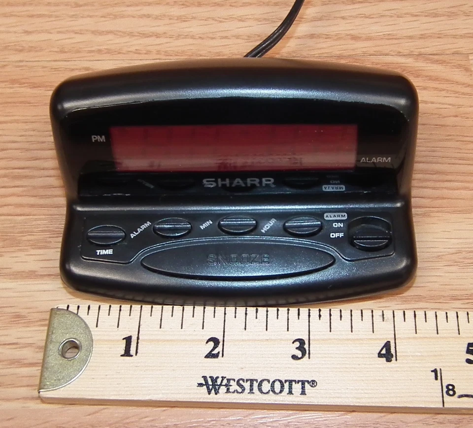 Genuine Sharp (SPC026) Small Wired Alarm Clock With Battery Backup **READ** - Image 4 of 4