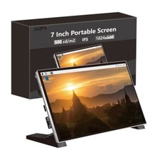 7 inch 1024 600 Display 60Hz IPS portable Screen with Brackets for Raspberry Pi