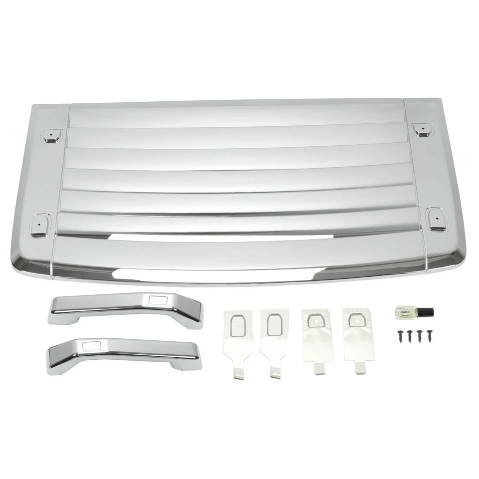 Louver Hood Air Deck Vent Grille Panel W/ Handle Cover Trim For 06-10 Hummer H3 - Image 2 of 4