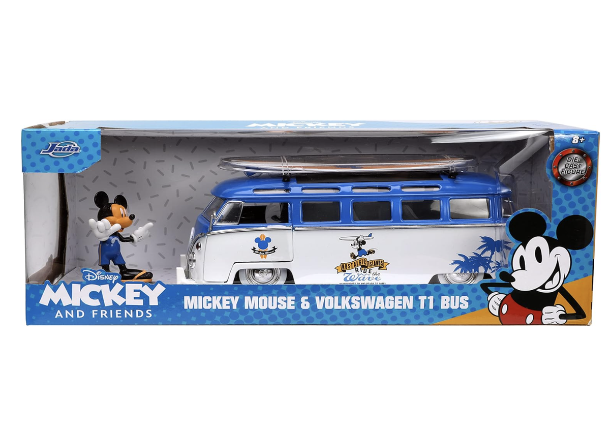 Jada Toys Disney Mickey and Friends 1:24 Volkswagen T1 Bus Diecast