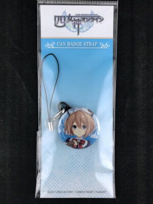 Four Goddesses Online CYBER DIMENSION NEPTUNE Blanc Can Badge Strap webpon New