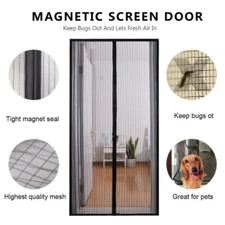 2024 New Magnetic Screen Door Curtain Anti-Mosquito Net Fly Insect Screen Mesh
