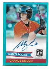 Chance Sisco AUTOGRAPH /100 Baltimore Orioles 2018 Panini Donruss Optic AUTO