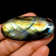 Natural Labradorite Oval Shape Cabochon Loose Gemstone 96 Ct 53X26X8 mm EE-40712