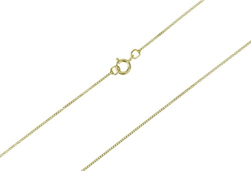 Diamond Cut Curb Necklace Chain 14 inch 
