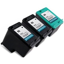 3 Recycled HP 92 93 Ink Cartridge C9362WN C9361WN PSC 1510 DeskJet 5440 Printer