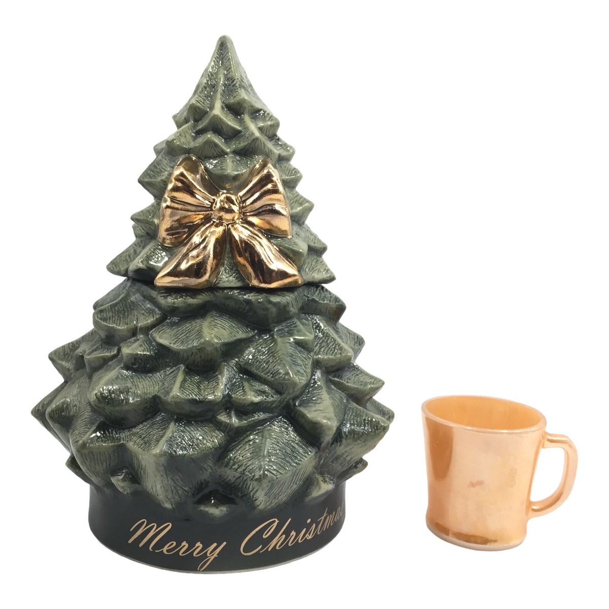 Mccoy Whiz Merry Christmas PineTree Cookie Jar #386 Signed by