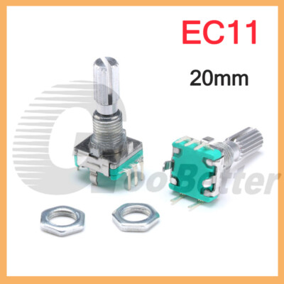 Rotary Shaft Encoder EC11 , With Push Switch, 5 Pin Digital Potentiometer 20mm