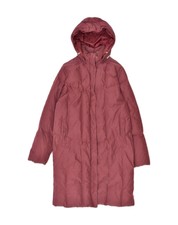 Invicta Womens Loose Fit Hooded Padded Coat Uk 14 Medium Maroon Polyester Wq05
