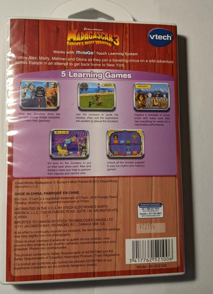 Madagascar 3: Europe's Most Wanted [VTech MobiGo] With Case - Image 2 of 3