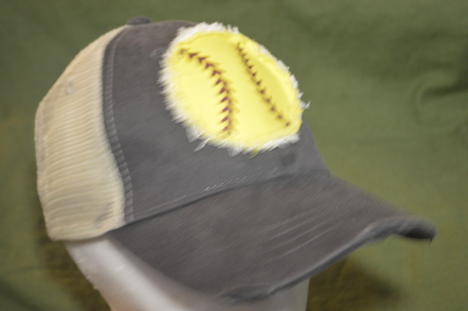 Yellow Baseball Patch Adjustable Gray Hat Cap by … - image 6