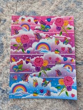 Vintage Lisa Frank Sticker Sheet S282 Flowers Rainbows Butterflies EC