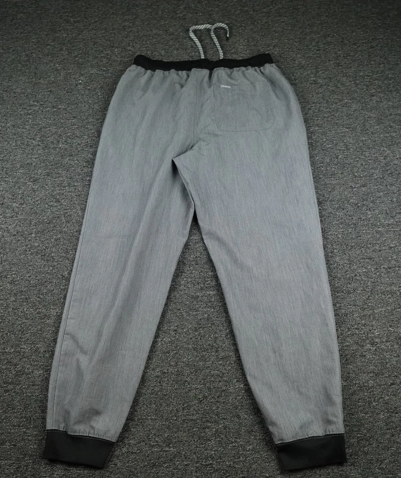 Брюки мужские JAANUU скраб большие серые черные J85013 медицинская медсестра бегун на шнурке - Изображение 2 из 4