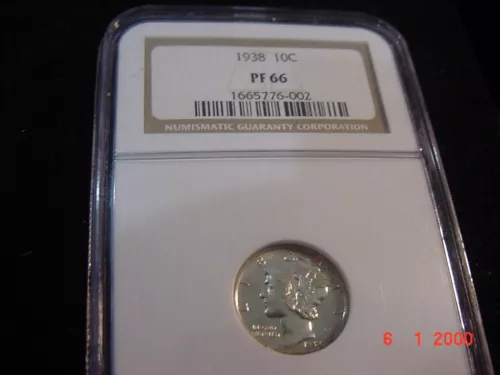 1938 NGC Proof 66 Mercury Dime  PRICE DROP