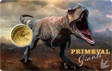 TYRANNOSAURUS REX 1/1000 Oz Gold Coin 3000 Francs Chad 2023