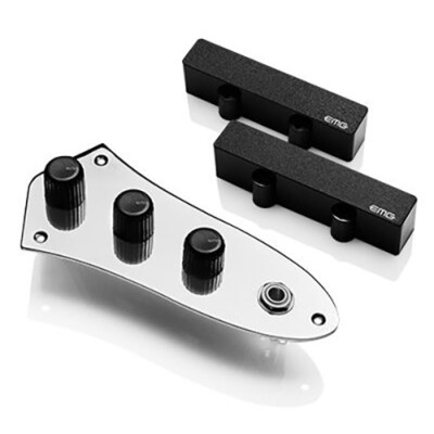 EMG J System Active J-Bass Pickup Set w/ Pre-Wired Control Plate, Black