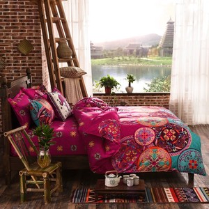 Queen Mandala Doona/Quilt Floral Pillowcases Cover Set