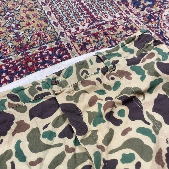 VTG 70s 80s cotton frog skin camo baggy hunting pants XL lightweight military - Image 3 of 4