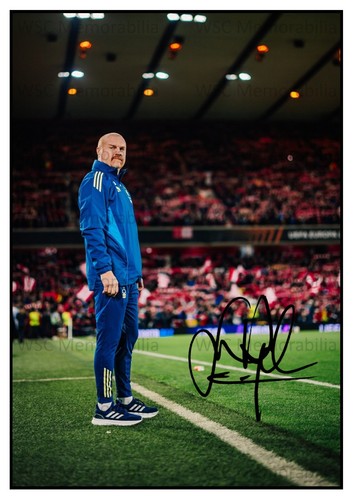 11989. Sean Dyche Signed Pictures (A4 Prints) Forest Everton Burnley Watford etc