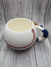 Novelty Baseball Coffee Mug Player is the Handle Nestle Carnation Coffee Mate