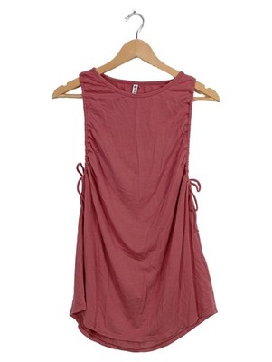 Fabletics Damen Sport Top Gr. M Rosa Lyocell Raffungen Tanktop