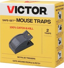 Victor M070B Easy and Safe-Set Power Kill Mouse Trap Quick Clean Yellow 